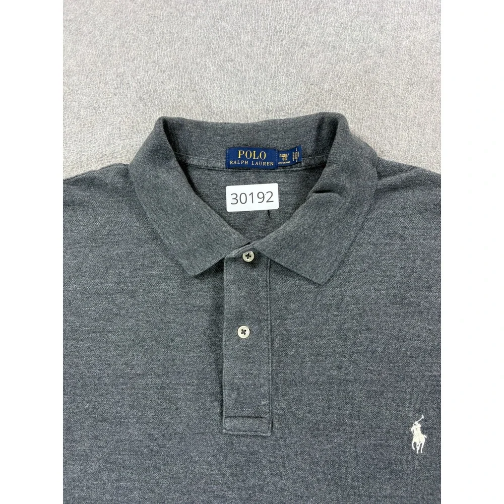 Polo Ralph Lauren Classis Solid Cotton S/S Polo Shirt (Men's 3XL Big) Gray